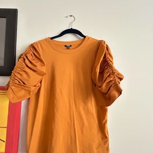 Express Women's Orange Long Sleeve Top